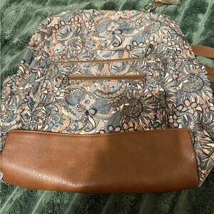The Sak Multicolor Floral Backpack with Tan Accents